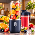 Portable 6-Blade Electric Juice Blender