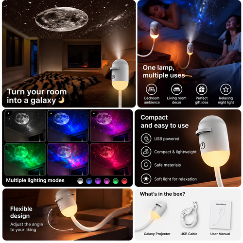 Aurora Galaxy Star Projector