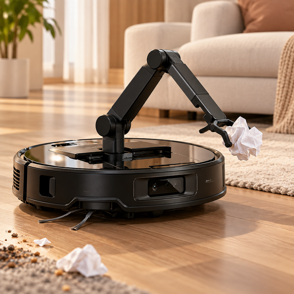 Smart AI Vacuum Robot with Arm