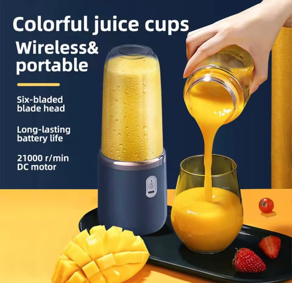 Portable 6-Blade Electric Juice Blender
