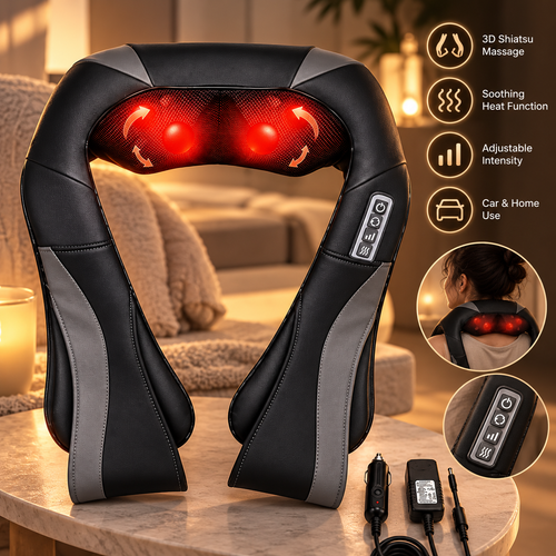 3D Shiatsu Neck & Shoulder Massager with Heat